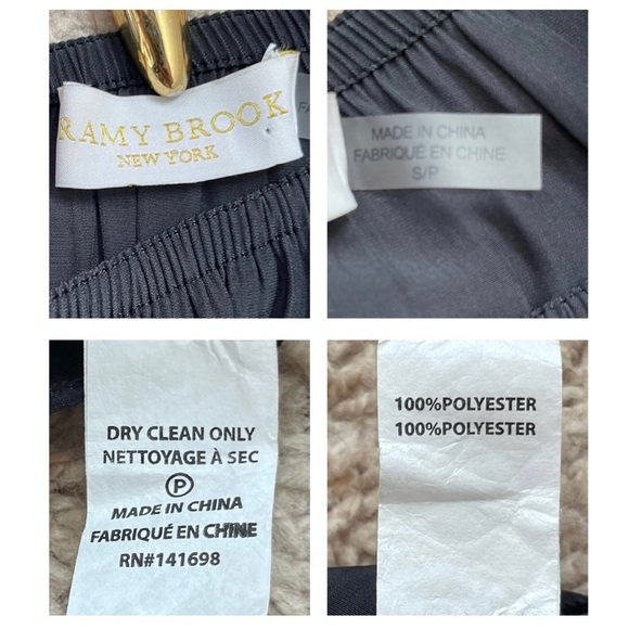 Ramy Brook Lauren Cold-Shoulder Drop-Waist Blouson Mini Dress Black Size Small - Picture 12 of 16